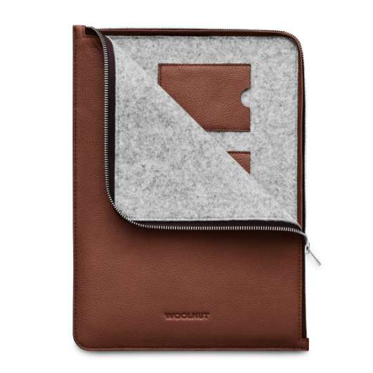 Woolnut Leather Folio 14" MacBook Pro & MacBook Air - Cognac